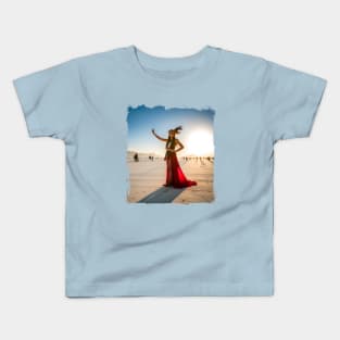 Boho Girl Boho Chic on the Desert - Burning Man inspired Kids T-Shirt